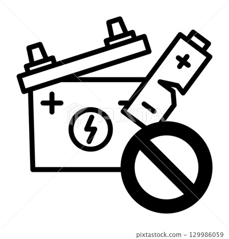 禁止拆卸電池的圖像圖示。 禁止拆卸電池的圖像圖示。 129986059