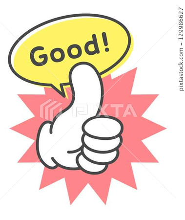 帶有手勢和對話泡泡的優秀設計 129986627