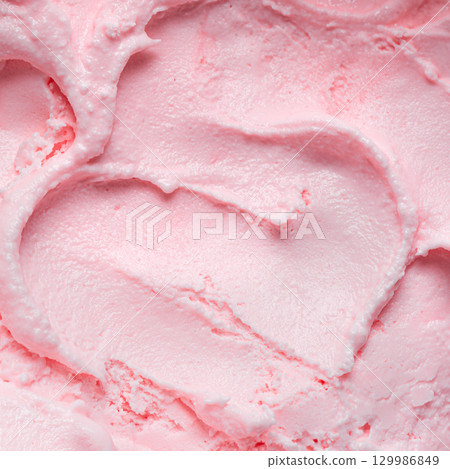 Pink watermelon ice cream texture 129986849