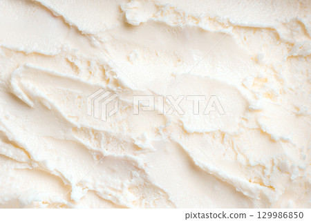 White vanilla ice cream texture 129986850