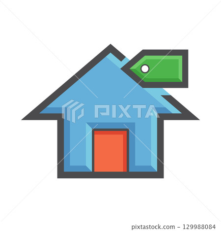 Real estate property vector icon design element. Real estate property vector icon design element. 129988084