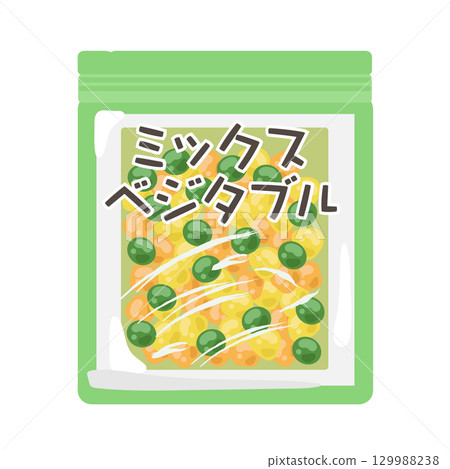 袋裝冷凍混合蔬菜插圖 129988238