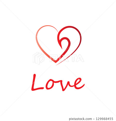 Love logo vector illustrations design icon template 129988455