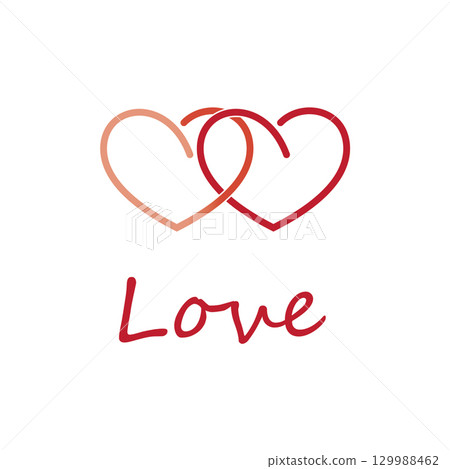 Love logo vector illustrations design icon template 129988462