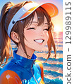 充滿活力的大海和教練 充滿活力的大海和教練 129989115