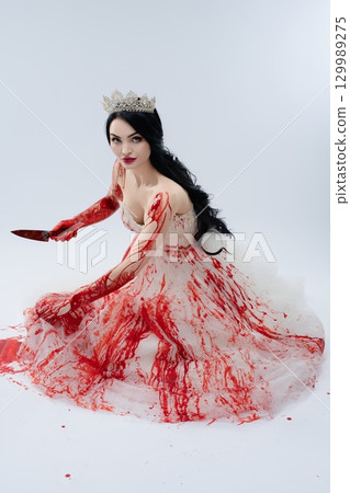 Beauty in blood: A bridal murder scene with elegance and danger Beauty in blood: A bridal murder scene with elegance and danger 129989275