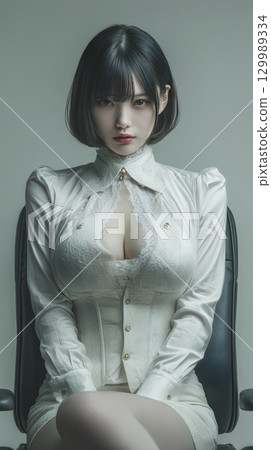 穿著洋裝的女模特 129989334