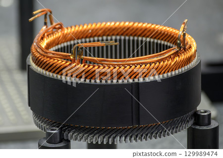 The electric motor parts manufacturing process. 129989474