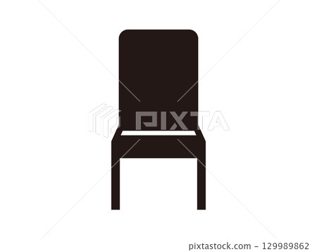 Illustration of a black chair icon 129989862