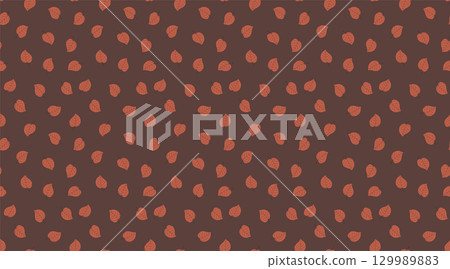 Autumn seamless pattern with red falling leaves. Hand drawn repeatable october background. Nature endless print Autumn seamless pattern with red falling leaves. Hand drawn repeatable october background. Nature endless print 129989883