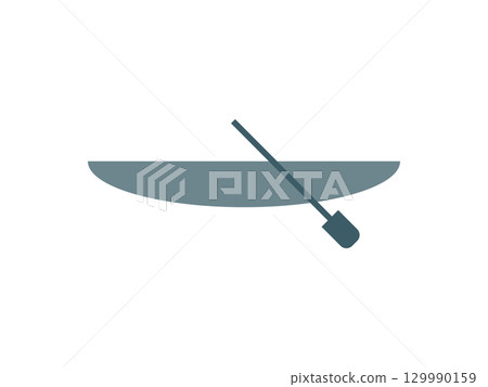 Illustration of grey canoe, kayak and boat icons Illustration of grey canoe, kayak and boat icons 129990159