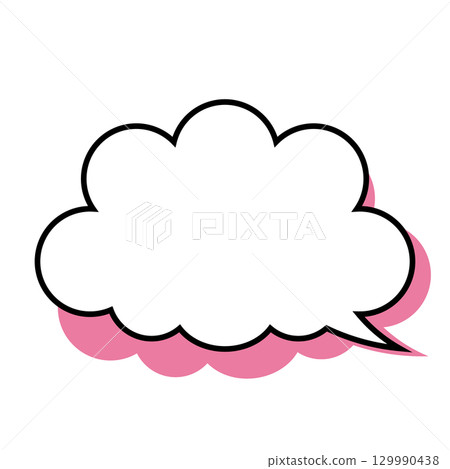 Simple speech bubble illustration - Fluffy 129990438
