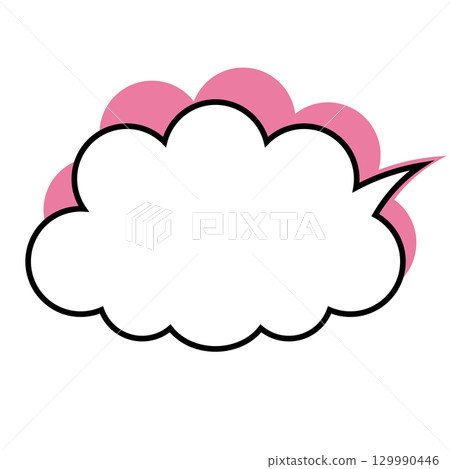 簡單的語音氣泡圖-蓬鬆 129990446