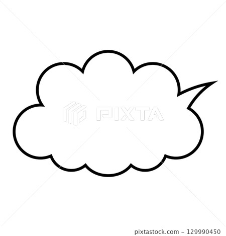 簡單的語音氣泡圖-蓬鬆 129990450