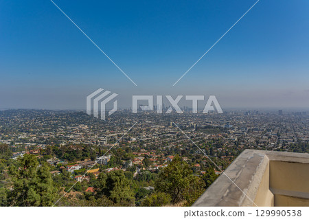 View of downtown Los Angeles from the Griffith Observatory, USA View of downtown Los Angeles from the Griffith Observatory, USA 129990538