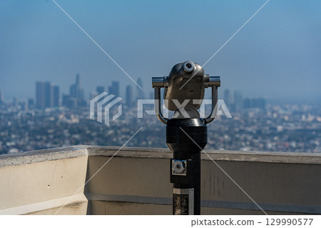 View of downtown Los Angeles from the Griffith Observatory, USA View of downtown Los Angeles from the Griffith Observatory, USA 129990577