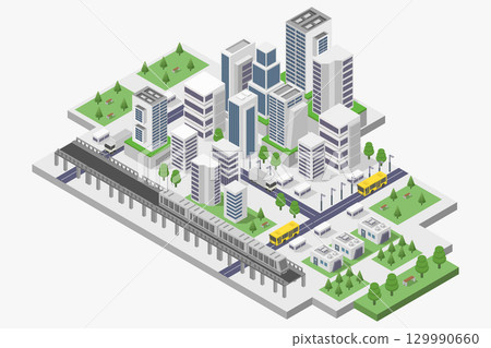 Isometric city 129990660