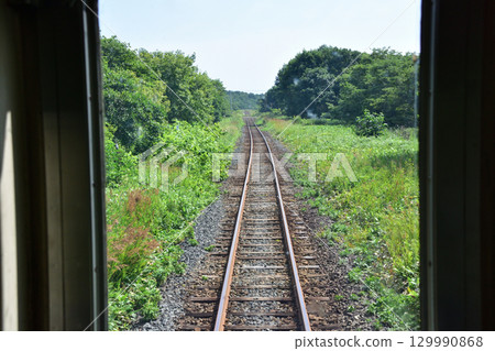 從JR北海道根室本線落石站至厚床站的車窗看到的景色 129990868