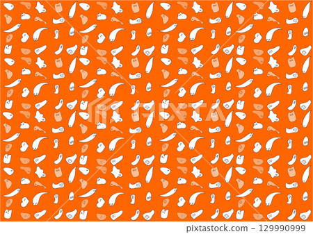 橙色幾何圖案向量插圖/幽靈圖案 橙色幾何圖案向量插圖/幽靈圖案 129990999