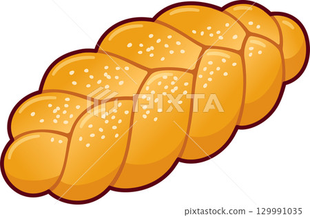 Challah bread cartoon drawing Challah bread cartoon drawing 129991035