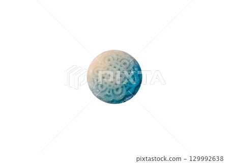 Chinese mooncake is an Asian sweet dessert. Asian mooncake as a background for your design 129992638