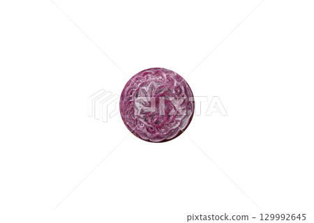 Chinese mooncake is an Asian sweet dessert. Asian mooncake as a background for your design 129992645