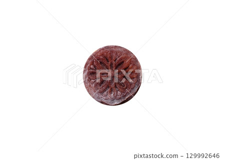 Chinese mooncake is an Asian sweet dessert. Asian mooncake as a background for your design Chinese mooncake is an Asian sweet dessert. Asian mooncake as a background for your design 129992646