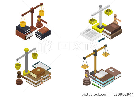 Justice isometric Justice isometric 129992944