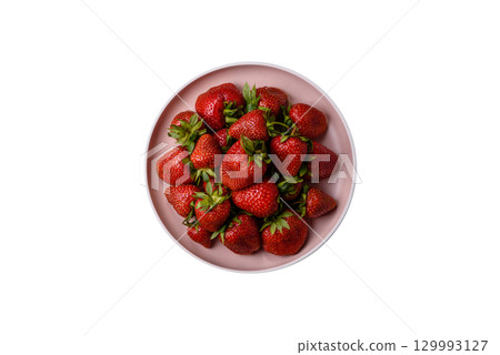 Strawberry, fresh juicy berries and fruits as background Strawberry, fresh juicy berries and fruits as background 129993127