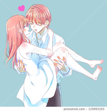 Men and women carrying princesses 129993203