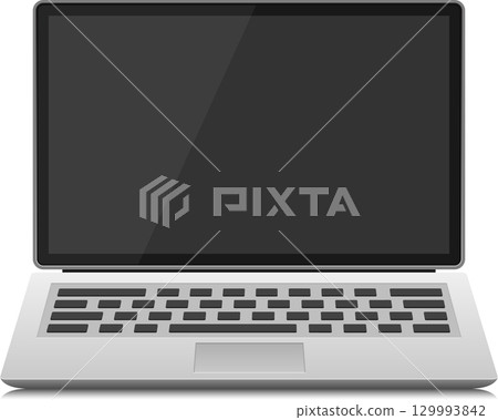 Sleek portable personal computer, a modern tool for productivity and entertainment with its flat screen. Sleek portable personal computer, a modern tool for productivity and entertainment with its flat screen. 129993842