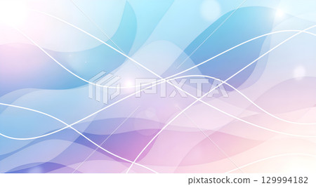 A vibrant abstract background with glowing, transparent ribbons. 129994182