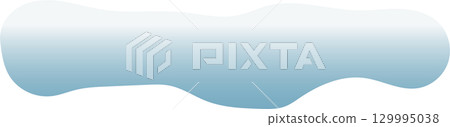 Abstract light blue shape with an elongated, irregular form against a black background. 129995038
