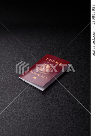 Philippines passport for travelling, flying and doing business. Philippines document Philippines passport for travelling, flying and doing business. Philippines document 129995988