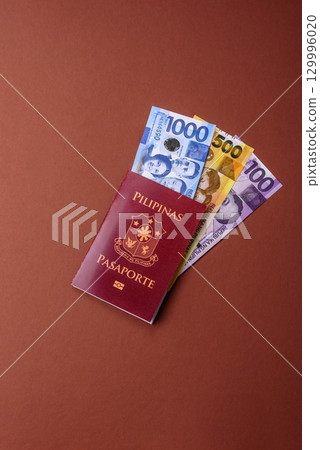 Philippines passport for travelling, flying and doing business. Philippines document 129996020