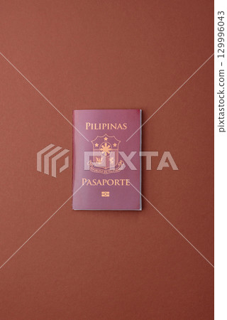 Philippines passport for travelling, flying and doing business. Philippines document 129996043