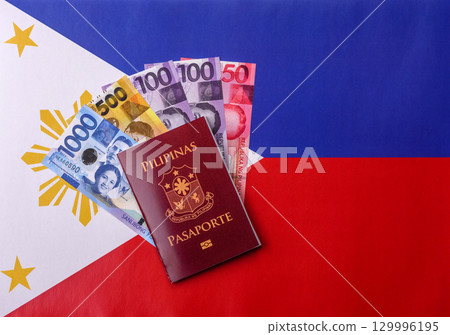 Philippines passport for travelling, flying and doing business. Philippines document Philippines passport for travelling, flying and doing business. Philippines document 129996195