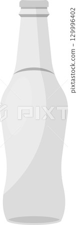 A minimalist illustration of a light gray glass bottle with a narrow neck and screw-on lid. A minimalist illustration of a light gray glass bottle with a narrow neck and screw-on lid. 129996402