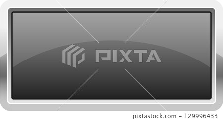 Sleek gray screen with a glossy finish and silver frame. Ideal for multimedia use cases. 129996433