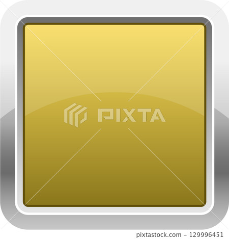 Golden shiny button with a silver frame for web design interfaces and user applications. Golden shiny button with a silver frame for web design interfaces and user applications. 129996451