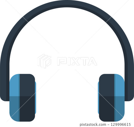 Illustration of headphones, commonly used for listening to music and audio content privately. Illustration of headphones, commonly used for listening to music and audio content privately. 129996615