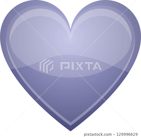 A glossy light purple heart stands out against the black background. Symbolizing love, affection. A glossy light purple heart stands out against the black background. Symbolizing love, affection. 129996629