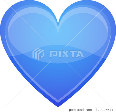 A vibrant, glossy blue heart set against a stark black backdrop, radiating a cool, serene feeling. A vibrant, glossy blue heart set against a stark black backdrop, radiating a cool, serene feeling. 129996645
