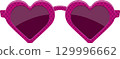 Eye-catching pink heart-shaped sunglasses with dotted frames offer a playful, trendy, and romantic flair. 129996662