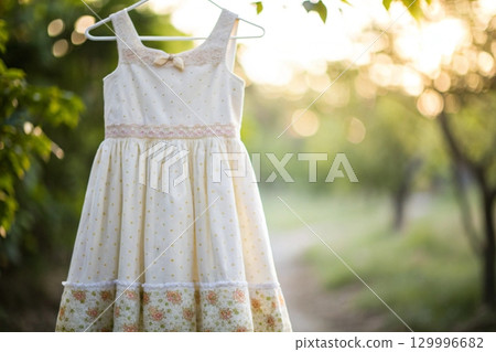 beautiful dress in the garden 129996682