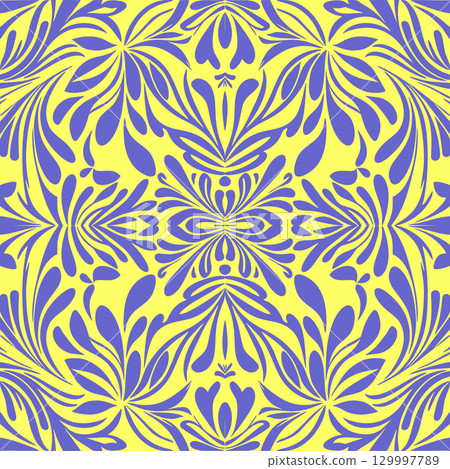 simple seamless abstract blue and yellow pattern, texture simple seamless abstract blue and yellow pattern, texture 129997789