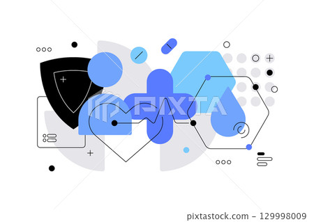 Human health, modern medicine and insurance,flat design icon vector illustration Human health, modern medicine and insurance,flat design icon vector illustration 129998009