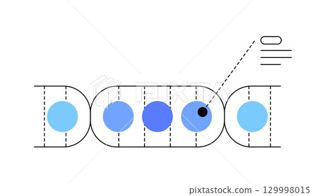 DNA. Abstract scheme,flat design icon vector illustration 129998015