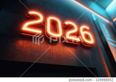Digital artwork with the number 2026 129998052