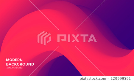 Modern background with flowing gradient waves 129999591